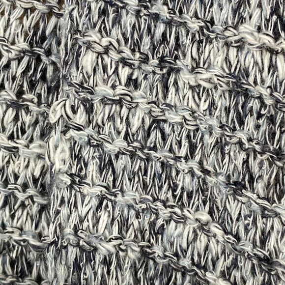 EILEEN FISHER Cardigan M Cotton Blend Marled Shawl Open Front Long Sleeve Gray - Picture 5 of 15